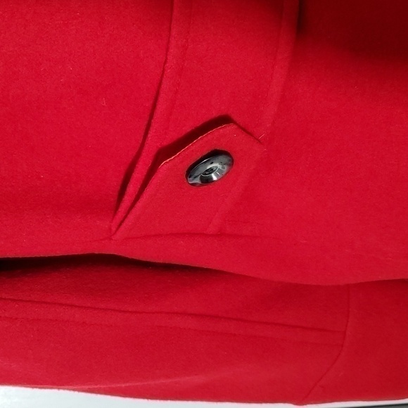 Harve Benard- Womens Red Double breasted Wool Coat Sz.10 - Picture 8 of 13